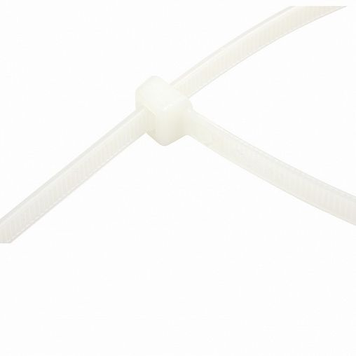 Хомут-стяжка Rexant, нейлон, 7,6 x 250 мм, 100 шт, белый фото