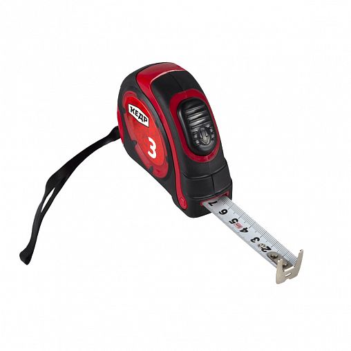 Рулетка Кедр, с автостопом, двухкомпонентный корпус, двухсторонняя шкала, 3 м x 16 мм фото