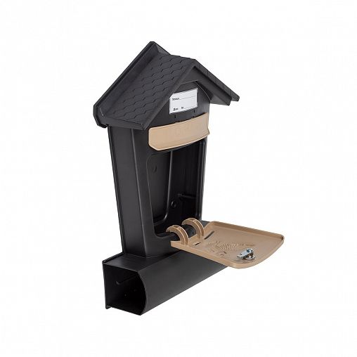 Почтовый ящик Цикл Элит, 2 ключа, черный/бежевый фото