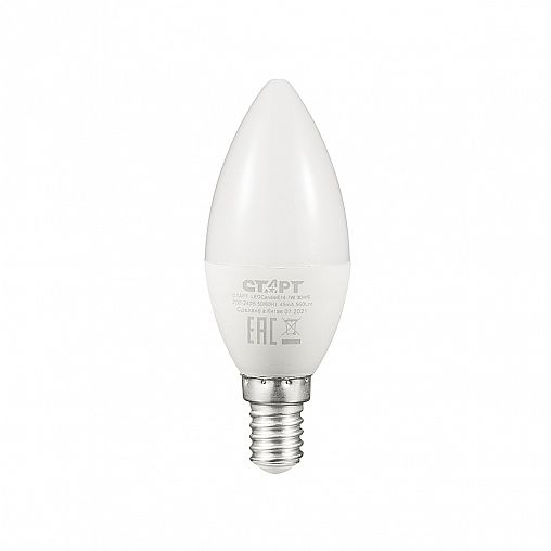 Лампа светодиодная LED Старт ECO Свеча, E14, 7 Вт, 2700 K, теплый свет фото