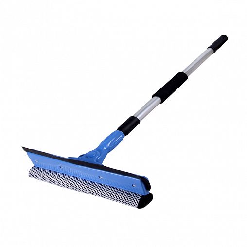 Щетка для мытья окон Рыжий кот, телескопическая, разборная, 25 см, длина 73 - 120 см фото