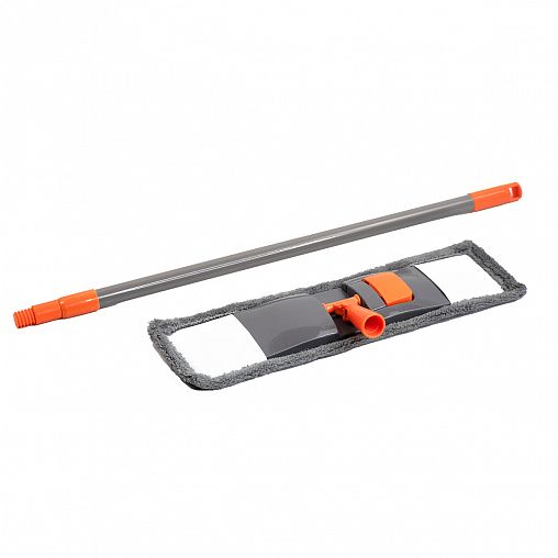 Швабра для пола Doм-Doм, с насадкой из микрофибры, с рукояткой 75 - 120 см, серая фото