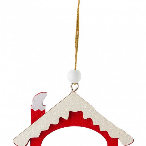 Украшение декоративное новогоднее Волшебная страна Домик, 8 x 9 см фото