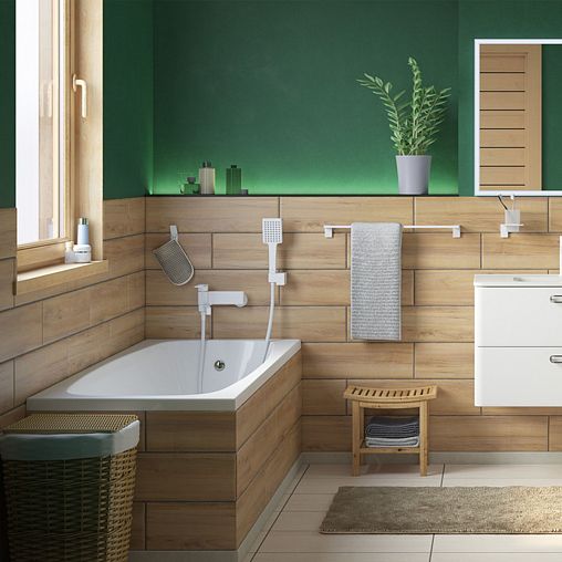 Смеситель для ванны IDDIS Slide, белый матовый фото