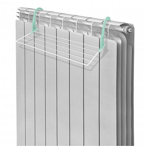 Сушилка для белья на батарею Nika, складная, сушильное полотно 2,1 м, белая фото