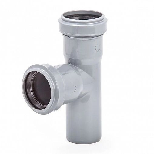 Тройник канализационный Lammin, 50 x 50/87,5°, 3-х раструбный фото