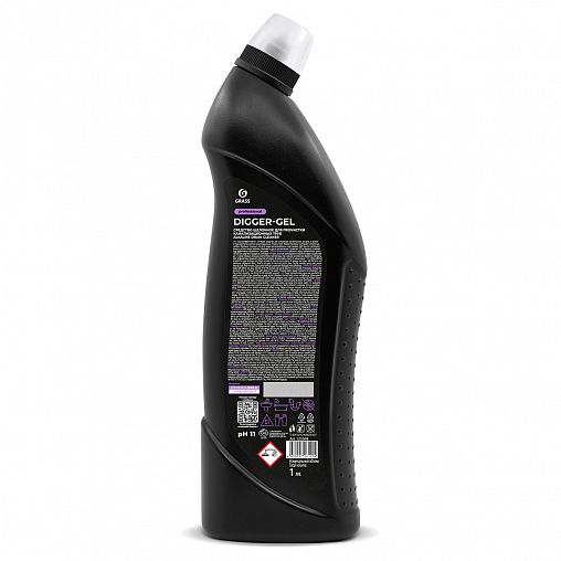 Средство для чистки труб от засоров Grass Digger-gel Professional, 1 л фото