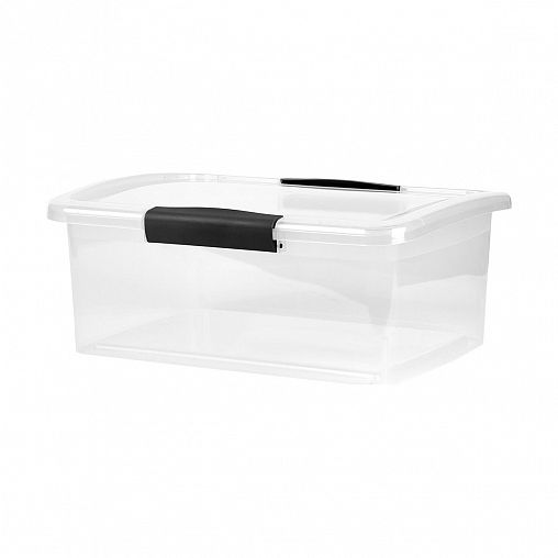 Ящик для хранения Keeplex Vision, с защелками и ручкой, 9 л, прозрачный кристалл фото