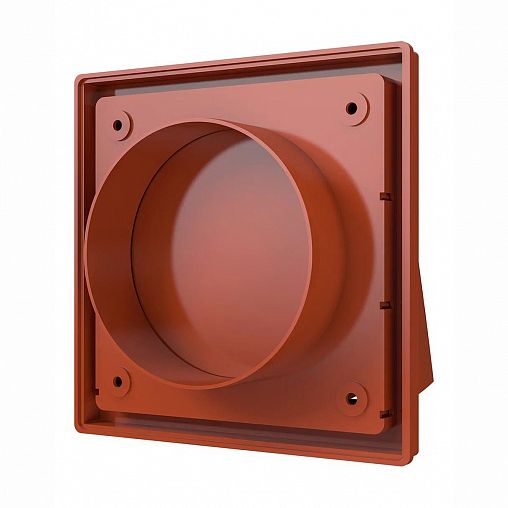 Выход стенной вытяжной Era 1515К10ФВ терр, 150 x 150 мм, с обратным клапаном, с фланцем D 100 мм фото