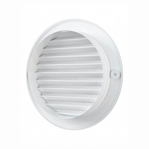 Решетка вентиляционная Era 15РКС, пластиковая, с сеткой, с фланцем D 150 мм, D 186 мм фото