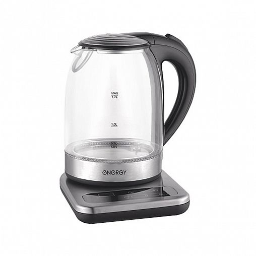 Стеклянный чайник электрический Energy E-220E, 1,7 л, черный фото