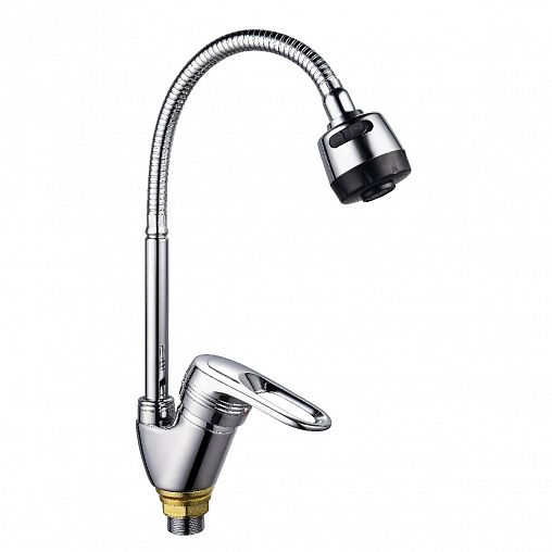 Смеситель для кухни Tsarsberg TSB-722-1208, с гибким изливом, однорычажный, хром фото
