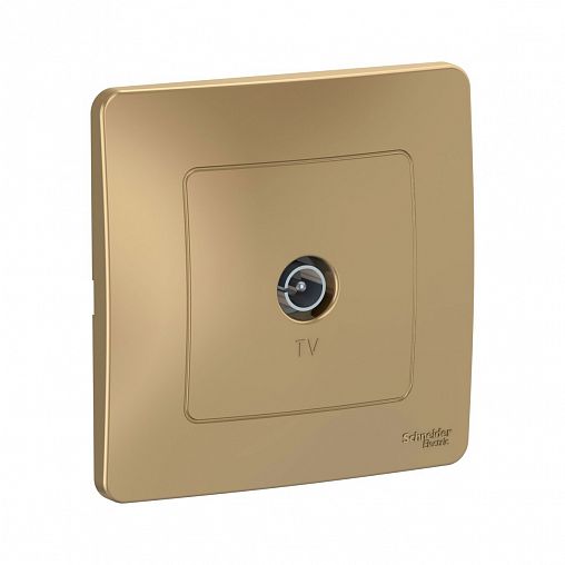 Розетка ТВ Systeme (Schneider) Electric Blanca, встраиваемая, титан фото