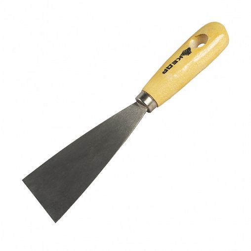 Шпатель Кедр, стальной, деревянная ручка, 50 мм фото