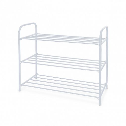 Этажерка для обуви Nika Комфорт 3, 3 полки, 79 x 33 x 59 см, матовый серый фото