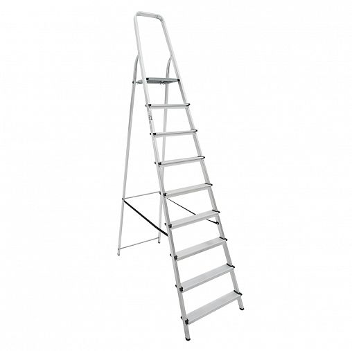 Стремянка Новая высота NV 1110, алюминиевая, 9 ступеней, 2,7 м фото