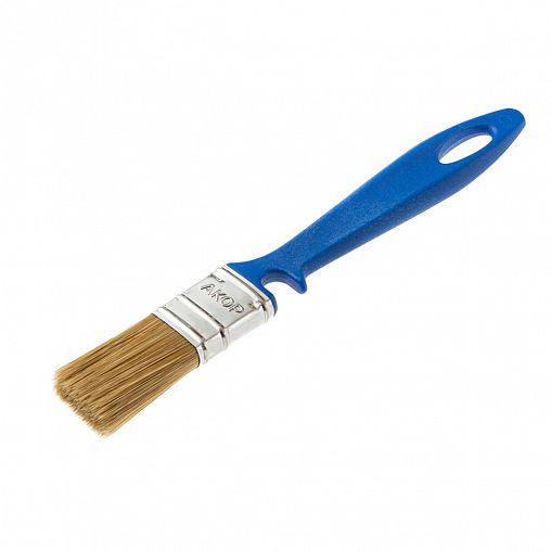 Кисть плоская для лаков Акор Эксперт, искусственная щетина, пластиковая ручка, 25 x 10 мм фото