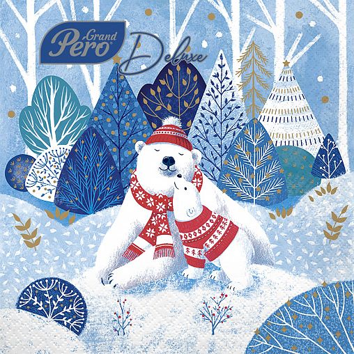 Салфетки бумажные сервировочные GrandPero Deluxe Умка, трехслойные, 20 шт фото