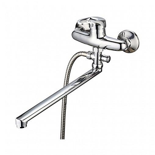 Смеситель для ванны с душем Tsarsberg 935-3507, с длинным изливом, однорычажный, хром фото