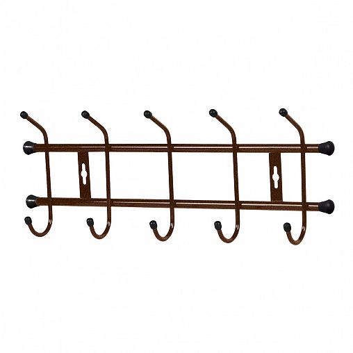 Вешалка настенная Nika, 5 крючков, 48,5 x 18 x 6,7 см, медный антик фото