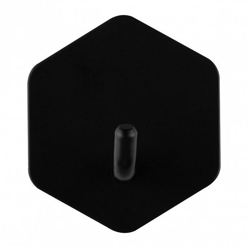 Крючок самоклеящийся Рыжий кот Шестиугольник, 4,5 x 5 x 2,5 см, набор 2 шт, черный фото