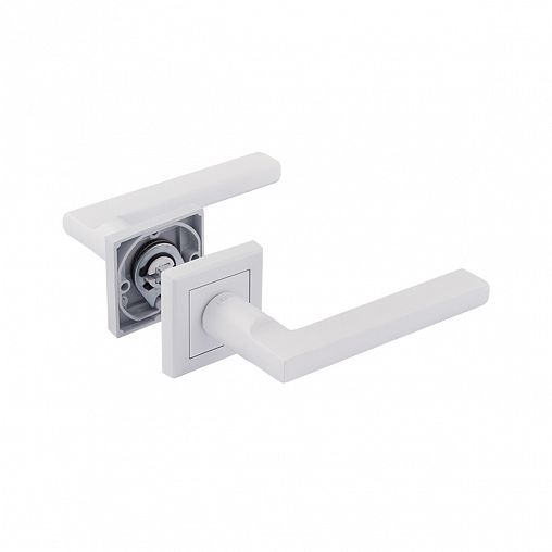 Ручка дверная Нора-М 108К AL, белая фото