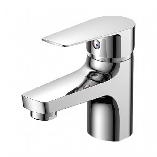 Смеситель для раковины с коротким изливом Rossinka S35-11, однорычажный, хром фото