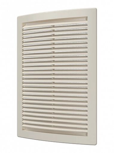 Вентиляционная решетка Era 1825РЦ Ivory, пластиковая, с сеткой, 180 x 250 мм фото