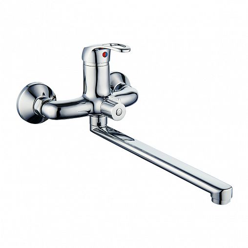 Смеситель для ванны с душем Roegen RC100C, с длинным изливом, хром фото