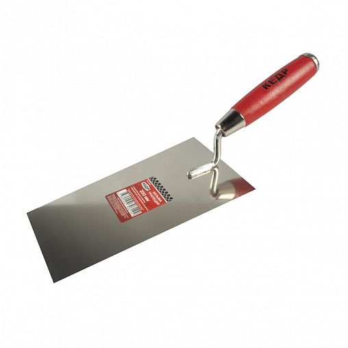 Кельма Кедр Трапеция, нержавеющая сталь, деревянная ручка, 200 мм фото