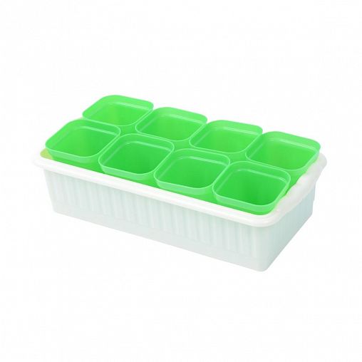 Набор для рассады Радиан Дом и Дача, 322 x 166 x 90 мм, 8 горшочков фото