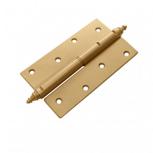 Петля накладная Домарт ПН-120, правая, с фигурным запятником, золото фото