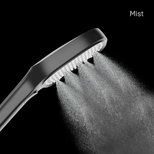 Лейка для душа Milardo Ideal Spa ILS3FB0M18, 3 режима, черная матовая фото