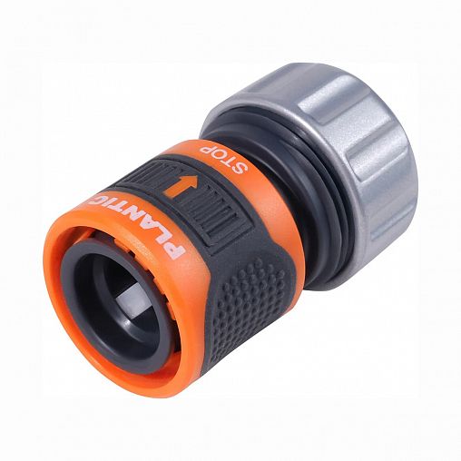 Коннектор для шлангов Plantic by Fiskars light, с металлическим фиксатором и аквастопом, 1/2 - 5/8" фото