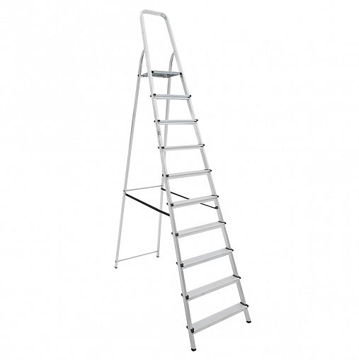 Стремянка Новая высота NV 1110, алюминиевая, 10 ступеней, 2,93 м фото