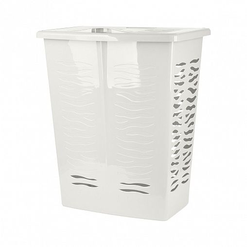 Корзина для белья Keeplex Regular, с крышкой, 60 л, белое облако фото