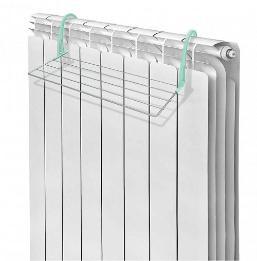 Сушилка для белья на батарею Nika, складная, сушильное полотно 2,1 м, серая фото