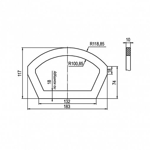 Прокладка между бачком и унитазом фигурная Инкоэр И-Вфлпс Р фото