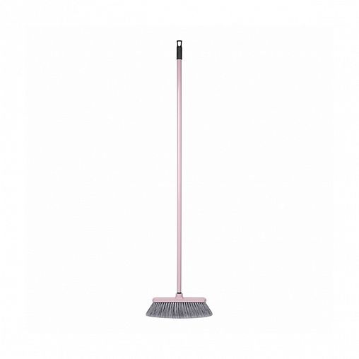 Щетка для пола Econova, с черенком 120 см, розовая фото