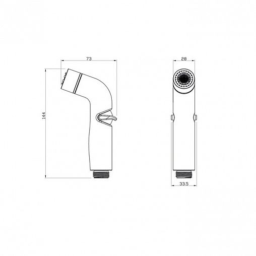 Лейка для гигиенического душа IDDIS 040SC2FI20, 2 режима, хром фото