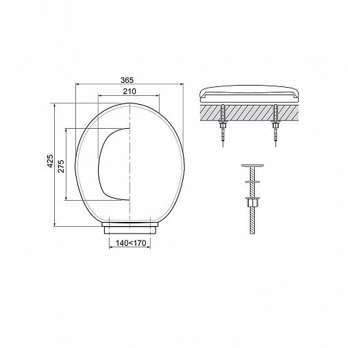 Сиденье для унитаза Wirquin Soft Close First, микролифт, белое фото
