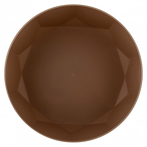 Салатник пластиковый Plast Team Stockholm, с крышкой, 1,7 л, шоколадный мокко фото