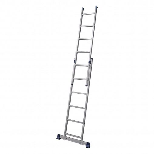 Лестница-стремянка двухсекционная Alumet H2 5211, алюминиевая, 2 x 11 ступеней, 3,1 - 5,06 м фото