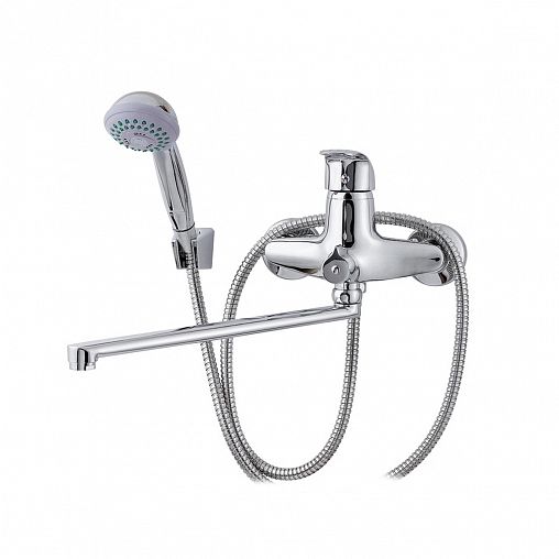 Смеситель для ванны с душем Tsarsberg TSB-950-1243, с длинным изливом, однорычажный, хром фото