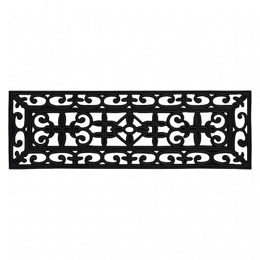 Коврик на ступеньку Vortex, ажурный, резиновый, 25 x 75 см, черный фото