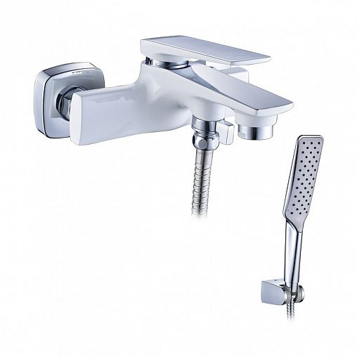 Смеситель для ванны Lemark Allegro LM5914CW, однорычажный, белый/хром фото