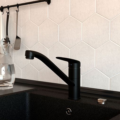 Смеситель для кухни IDDIS Male, черный матовый фото