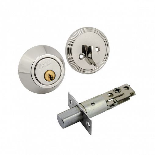 Замок врезной Нора-М D1, ключ/фиксатор, 3 ключа, хром фото