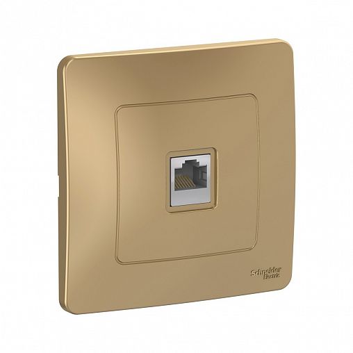 Розетка компьютерная RJ45 Systeme (Schneider) Electric Blanca, встраиваемая, титан фото