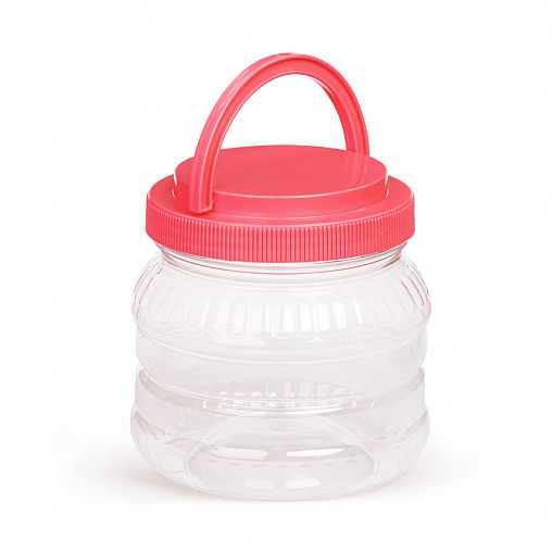 Банка для сыпучих продуктов ПЭТ Альтернатива, со складывающейся ручкой, 1 л фото